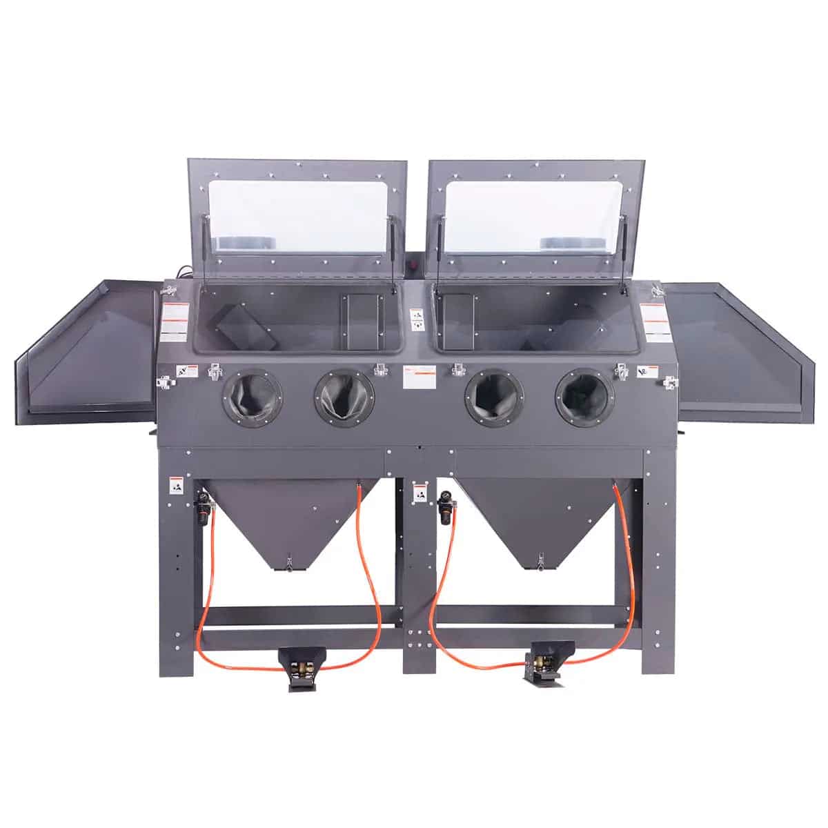 TMG-ABC88 235 Gallon/880L Commercial Cabinet Sandblaster, Dual Station Side-by-Side, Vacuum System, Oversized Window TMG