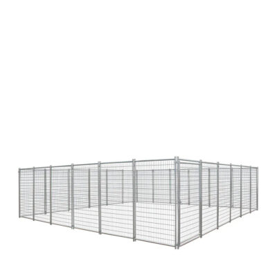 TMG-DCP24 24' x 24' Galvanized Dog Kennel, Easy Assembly, Weather-Resistant, TMG-DCP24