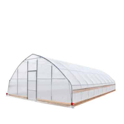 TMG-GH2540-V2 25' x 40' Tunnel Greenhouse Grow Tent w/6 Mil Clear EVA Plastic Film, Cold Frame, Hand Crank Roll-Up Sides