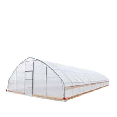 TMG-GH2550-V2 25' x 50' Tunnel Greenhouse Grow Tent w/6 Mil Clear EVA Plastic Film, Cold Frame, Hand Crank Roll-Up Sides
