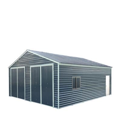 TMG-MS2630 26' x 30' Metal Garage Shed, 9' High Double Front Doors, 14' Peak, 780 Sq-Ft TMG-MS2630