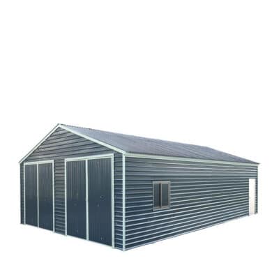 TMG-MS2640 26' x 40' Metal Garage Shed, 9' High Double Front Doors, 14' Peak, 1040 Sq-Ft TMG-MS2640