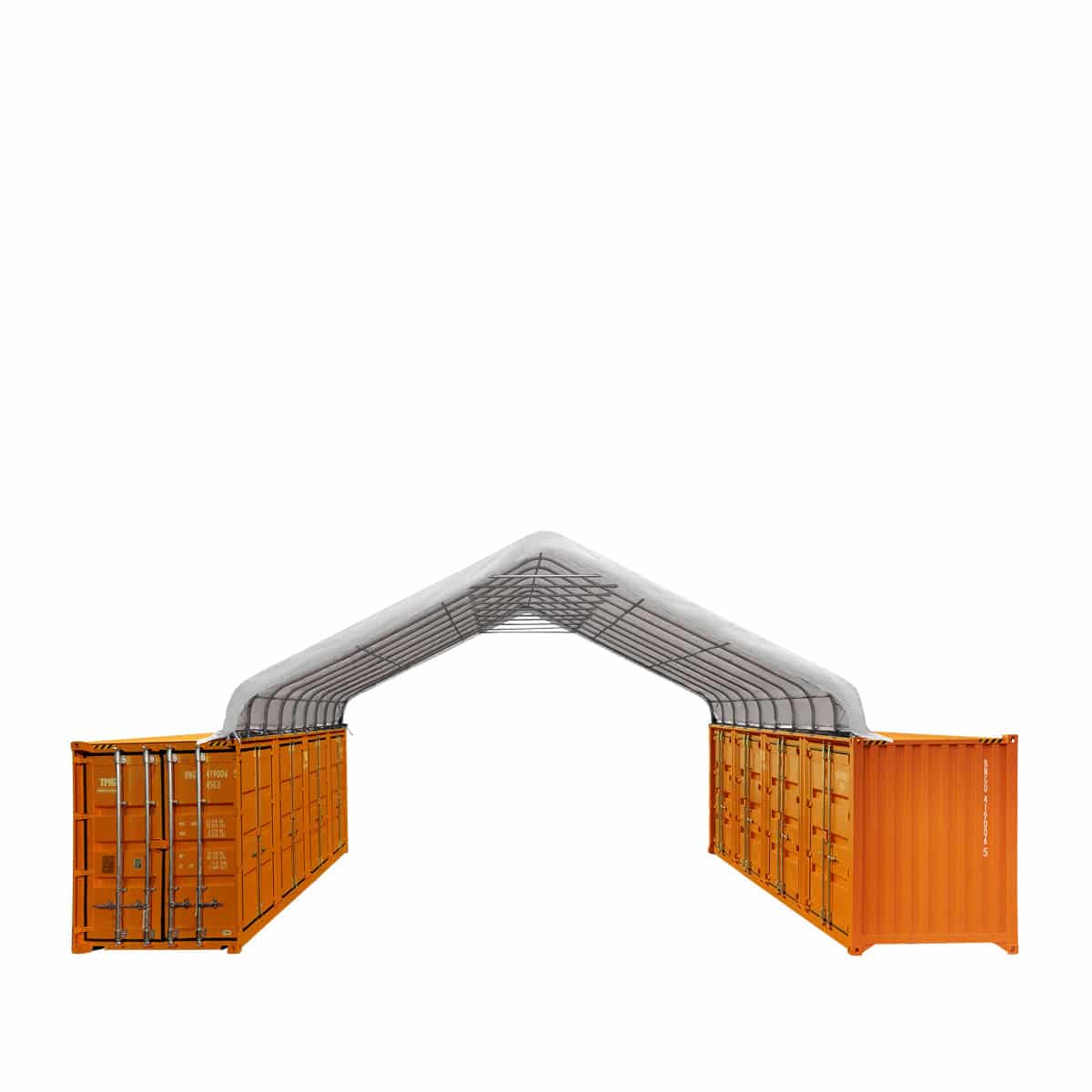 TMG-ST3042CE 30' x 40' PE Fabric Container Peak Roof Shelter TMG Heavy Series™, Fire Retardant, UV Protected TMG-ST3042C