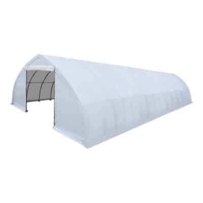 TMG-ST3062V 30' x 60' Peak Ceiling Storage Shelter with Heavy Duty 17 oz PVC Cover & Drive Through Doors, TMG-ST3062V (P