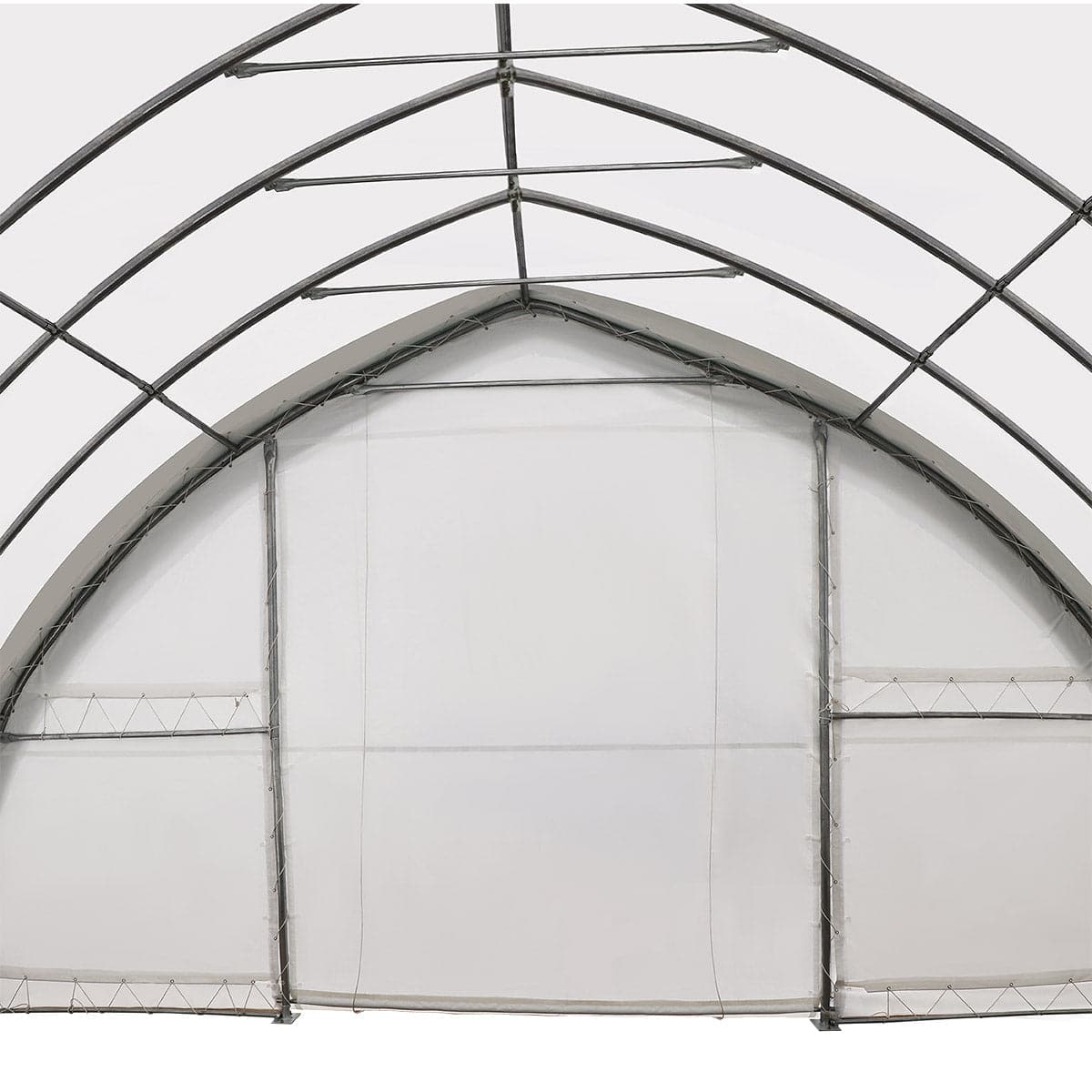 TMG-ST3082E 30' x 80' Peak Ceiling Storage Shelter with Heavy Duty 11 oz PE Cover & Drive Through Doors, TMG-ST3082E (Pr