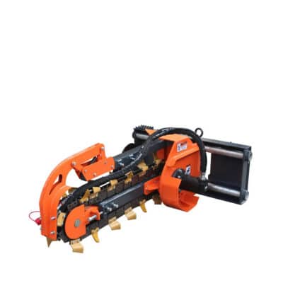 TMG-SDT36S 36" Skid Steer Side Shift Trencher, 22" Auger Discharge, Boom & Crumber Assembly, Earth Tungsten Teeth, TMG-S