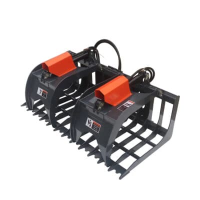 TMG-SG72 72" Skid Steer Rock Skeleton Grapple Attachment, Universal Mount, 36" Arm Opening, 6" Tine Spacing, 2500 lb Wei