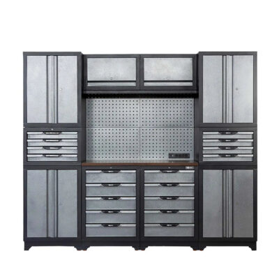 TMG-WBM08 8' Extreme-Duty Steel Garage Tool Chest w/Pegboard, 18 Drawers and Multi Cabinets, TMG-WBM08