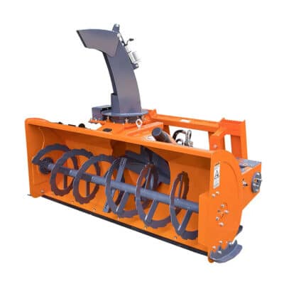 TMG-SSB84 84" Skid Steer Snow Blower 45-75 HP Loader Required, 24" Diameter Impeller, 360° Motor Driven Snow Chute, TMG-