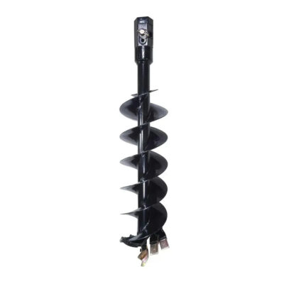 TMG-PAB09 9" Post Hole Auger Bit, 48" Height, Fully Welded Cutting Disk, 4 Sharp Cutting Teeth, 2" Hex Connectivity, Bui