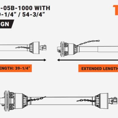 TMG-DC-05B-1000 TMG-DC-05B-1000 PTO Shaft for TMG-TRC48