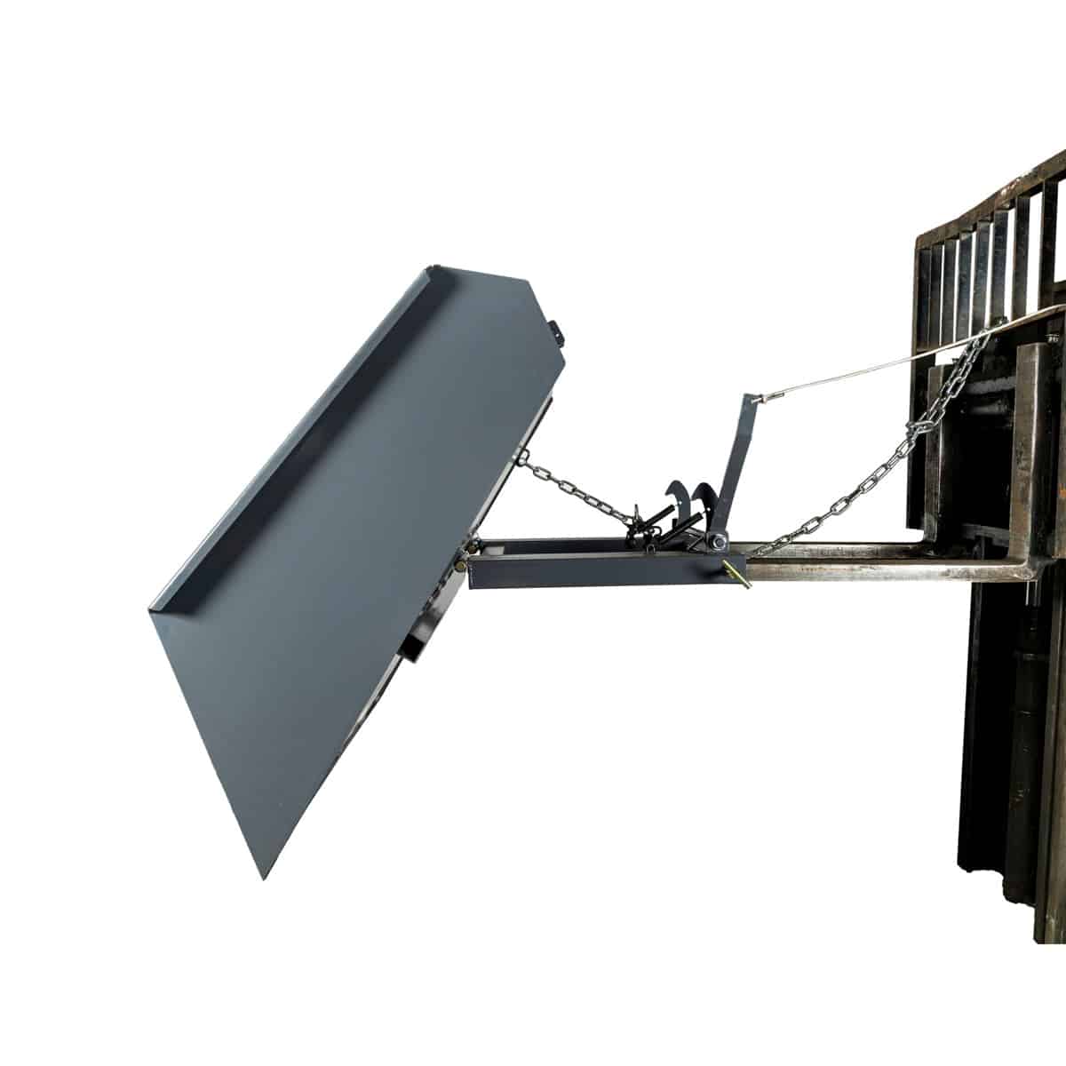 TMG-FSB64 Forklift Snow Bucket, 64” x 55” Work Capacity, 90° Dump Angle, Beveled Edge Design, TMG-FSB64