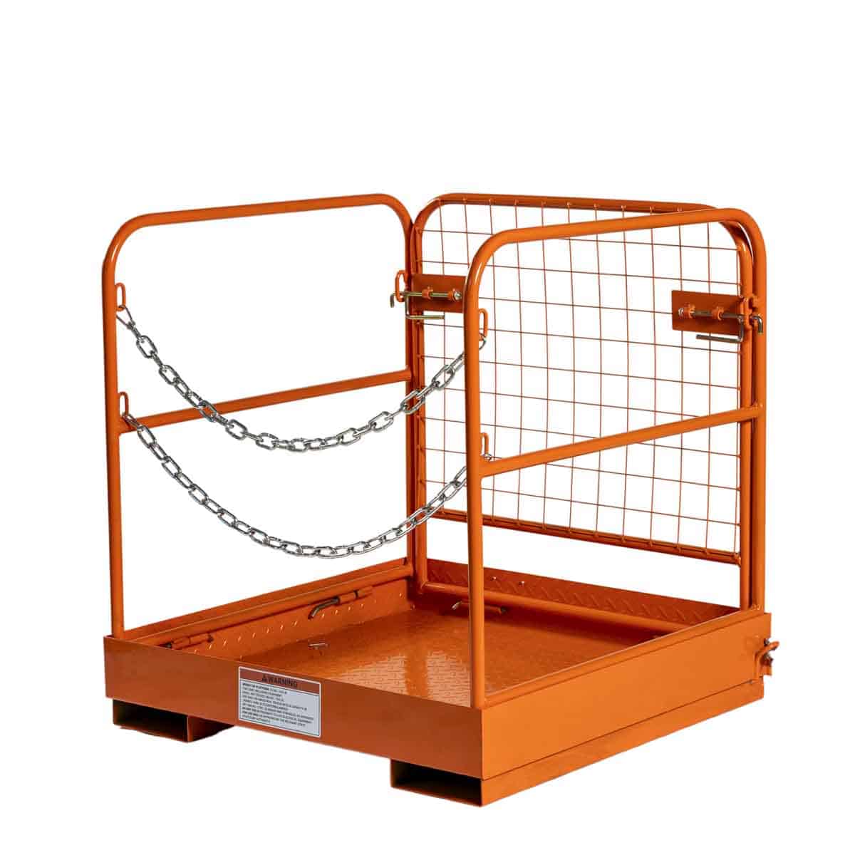 TMG-FWP08 Forklift Work Platform 36"x36", 800 lb Capacity, Foldable Safety Cage with Hand Rails and Non-Slip Floor, TMG-