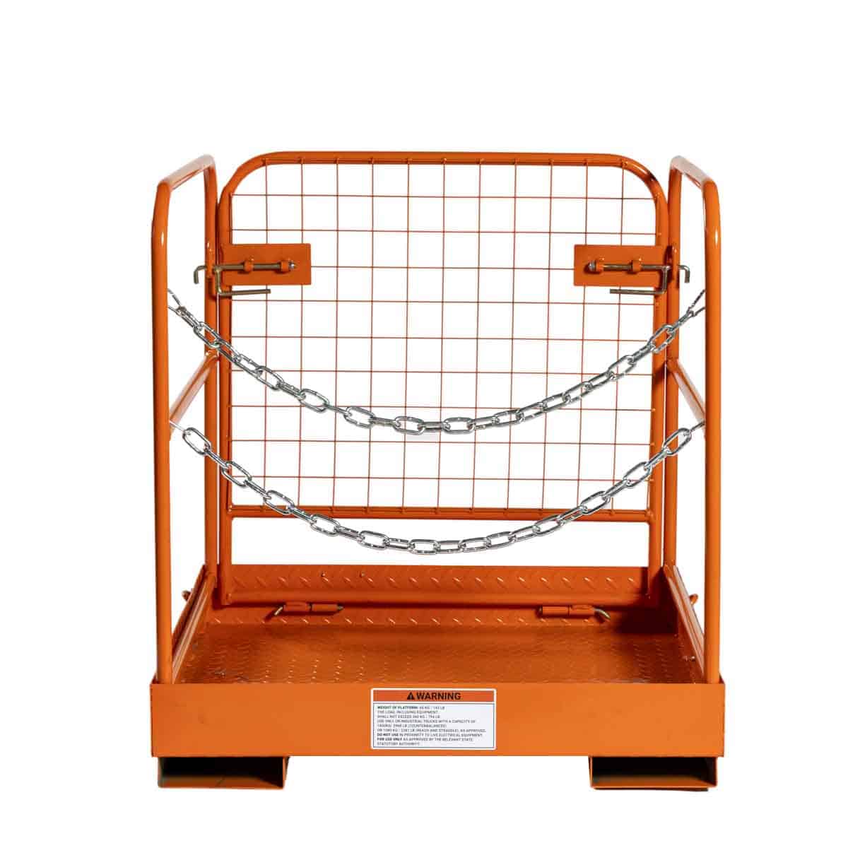 TMG-FWP08 Forklift Work Platform 36"x36", 800 lb Capacity, Foldable Safety Cage with Hand Rails and Non-Slip Floor, TMG-