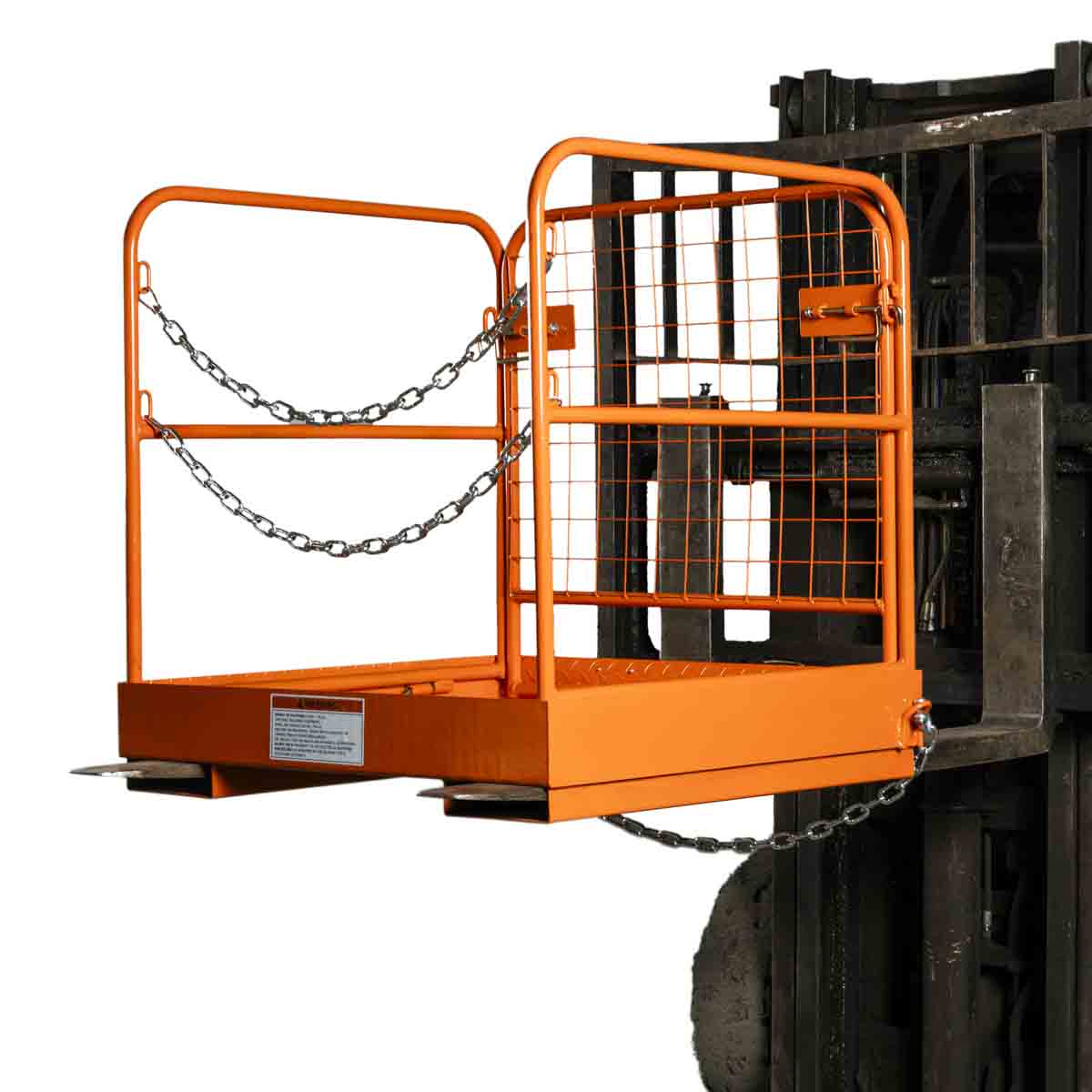 TMG-FWP08 Forklift Work Platform 36"x36", 800 lb Capacity, Foldable Safety Cage with Hand Rails and Non-Slip Floor, TMG-
