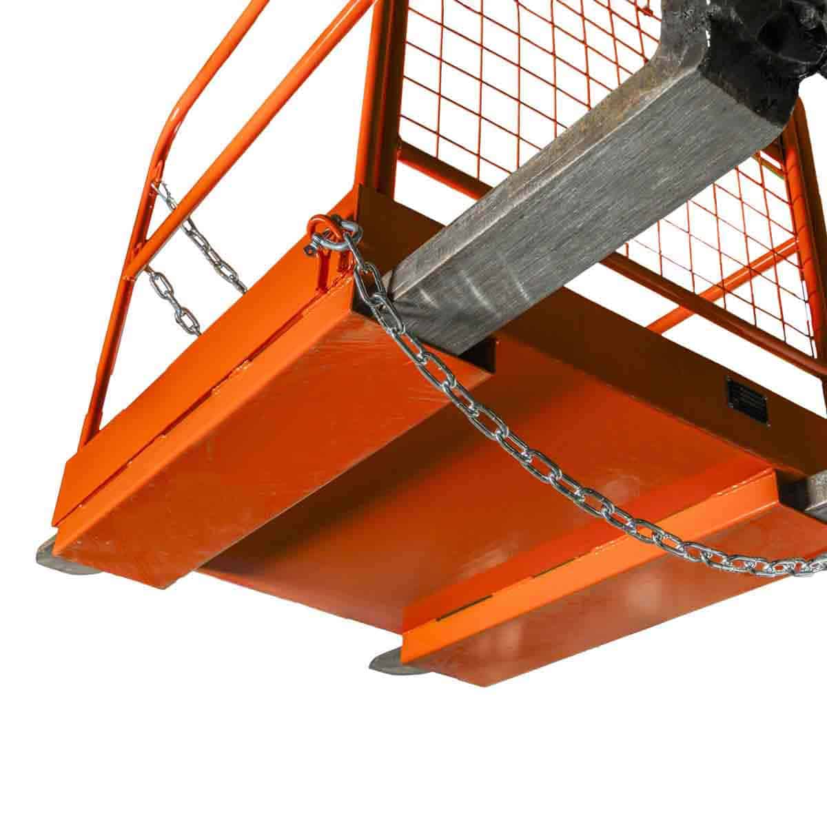 TMG-FWP08 Forklift Work Platform 36"x36", 800 lb Capacity, Foldable Safety Cage with Hand Rails and Non-Slip Floor, TMG-