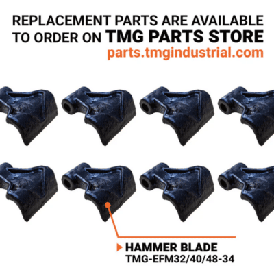 TMG-EFM32/40/48-34-P/18 TMG-EFM32/40/48-34 Hammer T-Blade, Pack of 18, Hardware Included