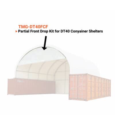 TMG-DT40FCF Partial Front Drop Kit for DT40 Series Container Shelters, PVC 610 Cover Panel and Steel Frames, TMG-DT40FCF