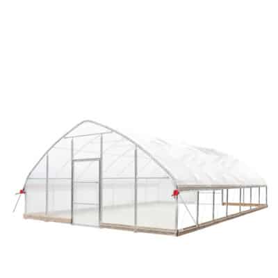 TMG-GH2030-V2 20' x 30' Tunnel Greenhouse Grow Tent w/12 Mil Ripstop Leno Mesh Cover, Cold Frame, Roll-up Windows, Peak