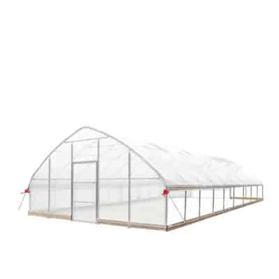 TMG-GH2040-V2 20' x 40' Tunnel Greenhouse Grow Tent w/12 Mil Ripstop Leno Mesh Cover, Cold Frame, Roll-up Windows, Peak