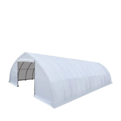 TMG-ST3060V 30' x 60' Peak Ceiling Storage Shelter with Heavy Duty 17 oz PVC Cover & Drive Through Doors, TMG-ST3060V (D